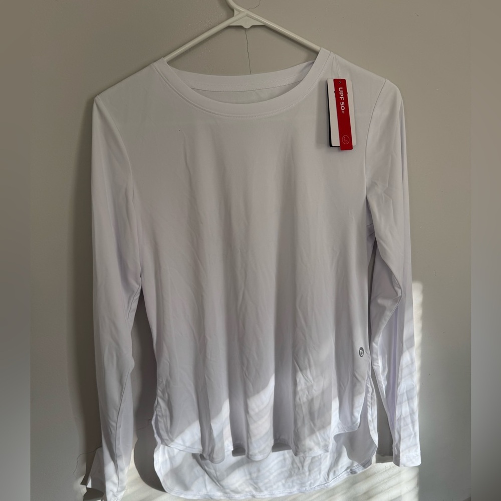 White Dry Fit Long Sleeve Top